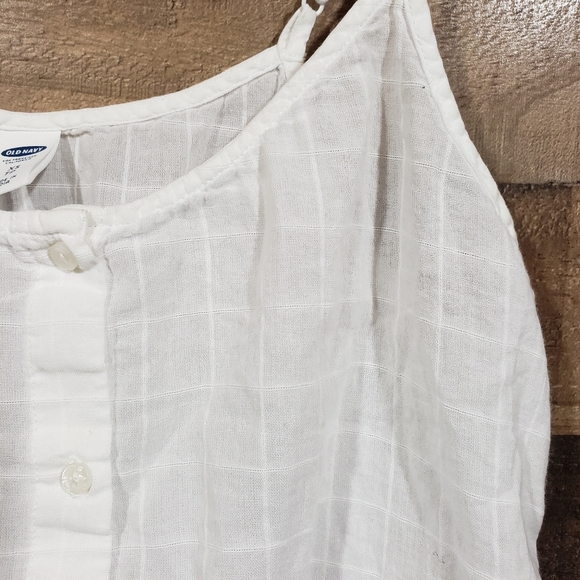 Old Navy semi sheer window pane pattern tank top woman's size XS - Picture 2 of 8